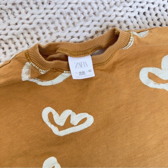 Zara Cute Tan and Cream Toddler Floral Set 18-24 Months - Picture 7 of 7